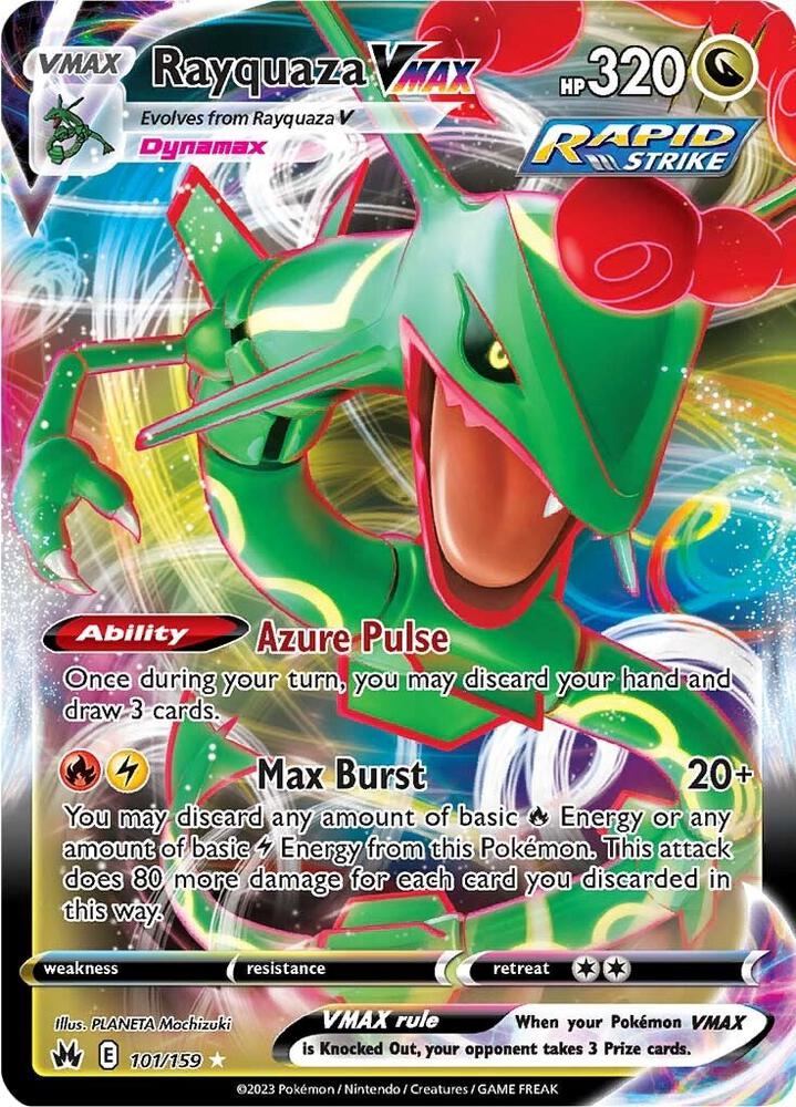Rayquaza VMAX (101) 101/159 card from Crown Zenith