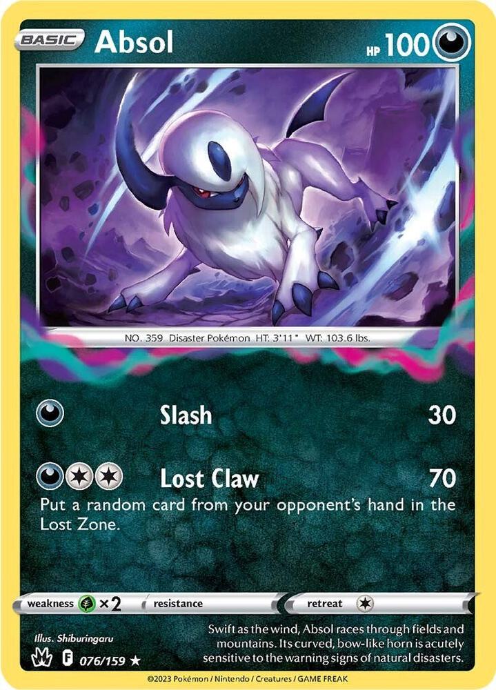 Absol 076/159 card from Crown Zenith