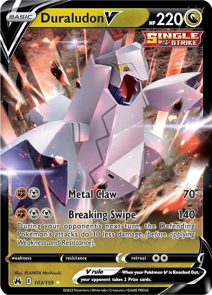 Duraludon V 103/159 card from Crown Zenith
