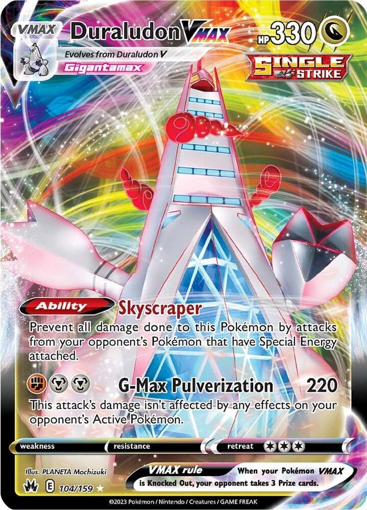 Duraludon VMAX 104/159 card from Crown Zenith