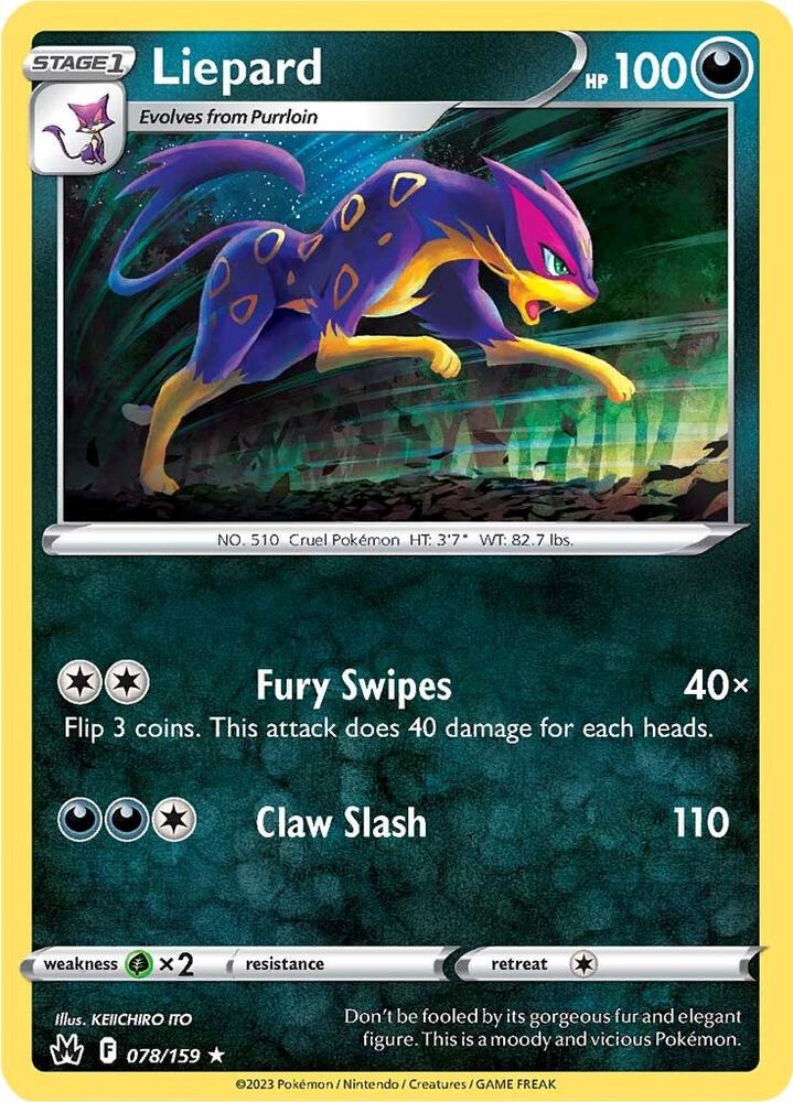 Liepard 078/159 card from Crown Zenith