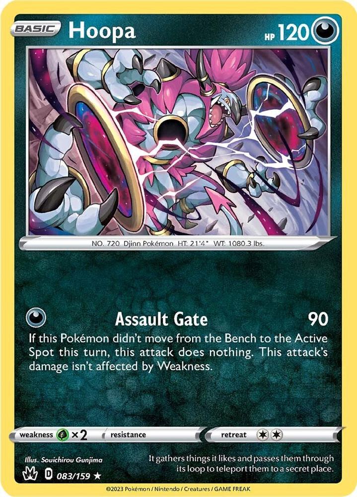 Hoopa 083/159 card from Crown Zenith