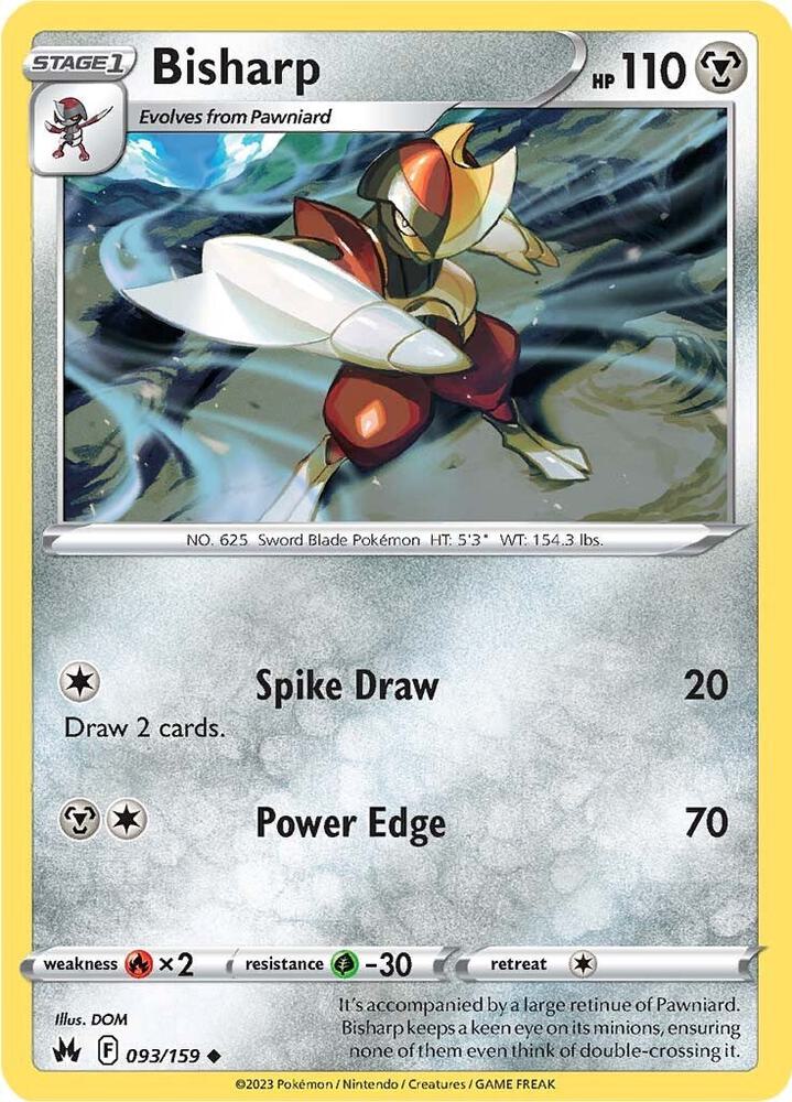 Bisharp 093/159 card from Crown Zenith