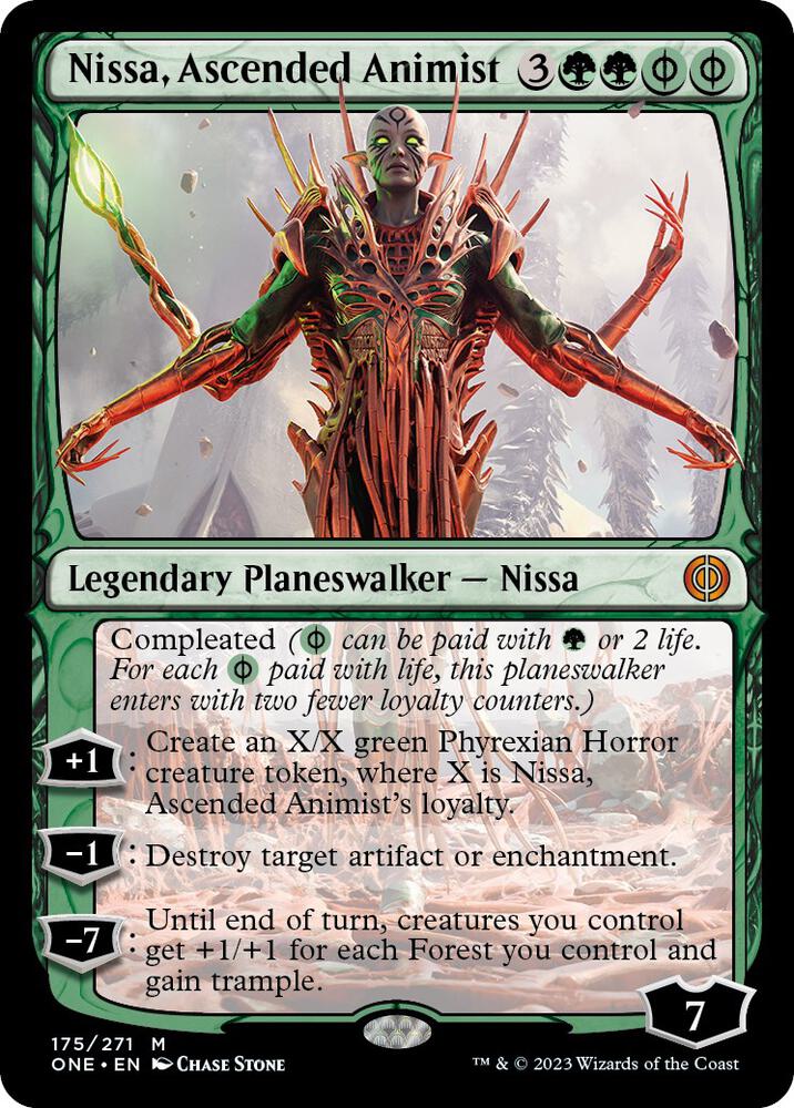 Nissa, Ascended Animist 175 card from Phyrexia: All Will Be One
