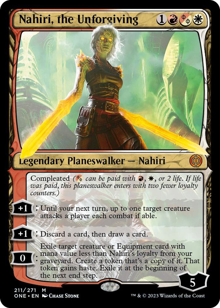 Nahiri, the Unforgiving 211 card from Phyrexia: All Will Be One