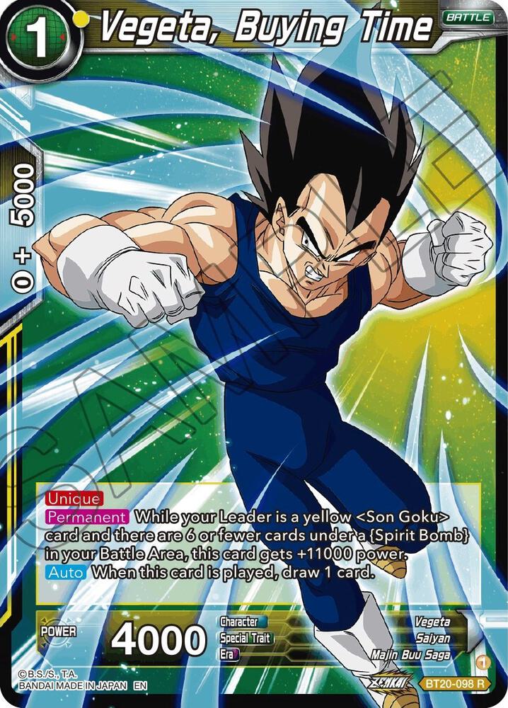 Vegeta, Buying Time BT20-098 card from Power Absorbed