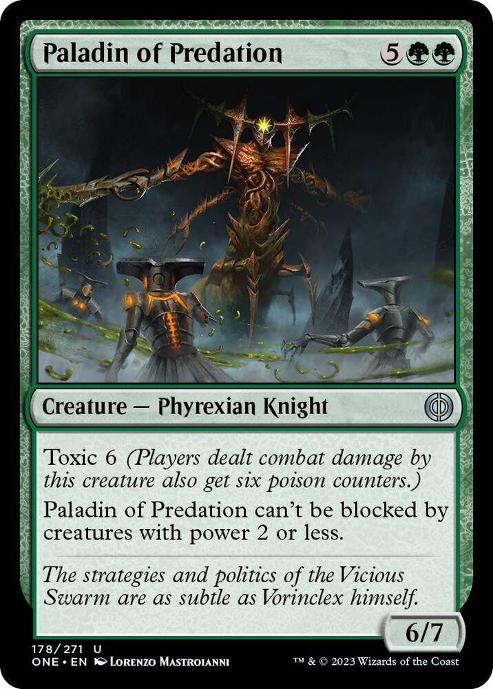 Paladin of Predation 178 card from Phyrexia: All Will Be One