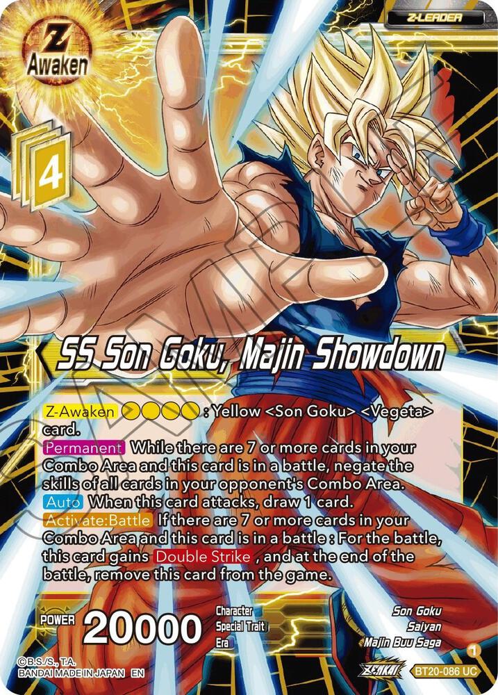 SS Son Goku, Majin Showdown BT20-086 card from Power Absorbed