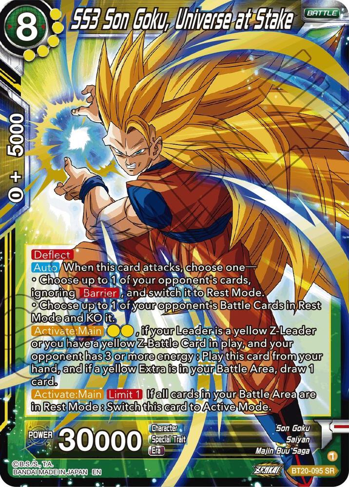 SS3 Son Goku, Universe at Stake BT20-095 card from Power Absorbed