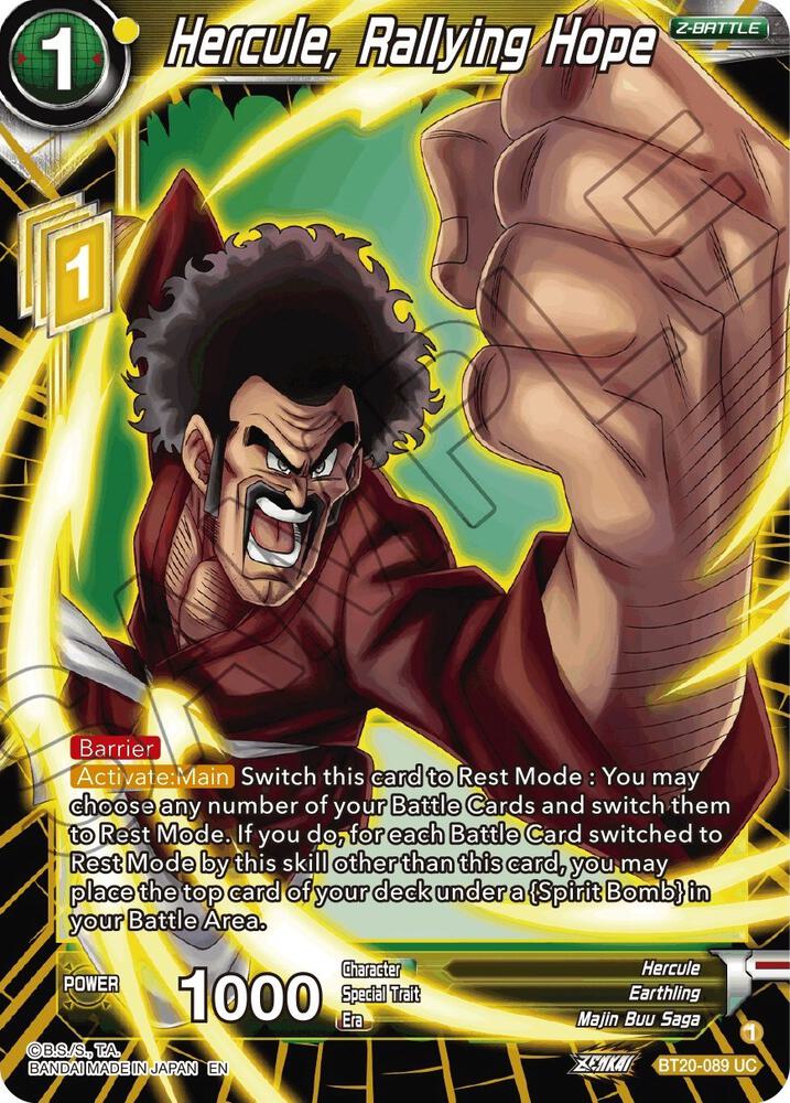 Hercule, Rallying Hope BT20-089 card from Power Absorbed