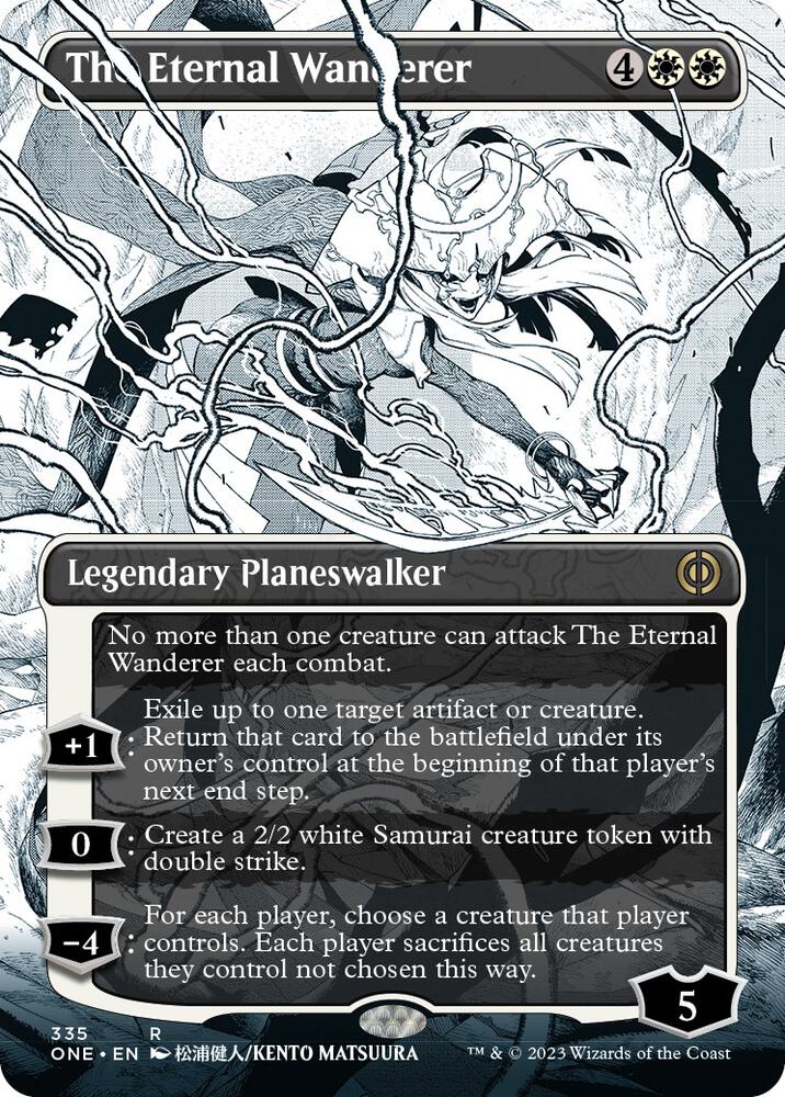 The Eternal Wanderer (Borderless) 335 card from Phyrexia: All Will Be One
