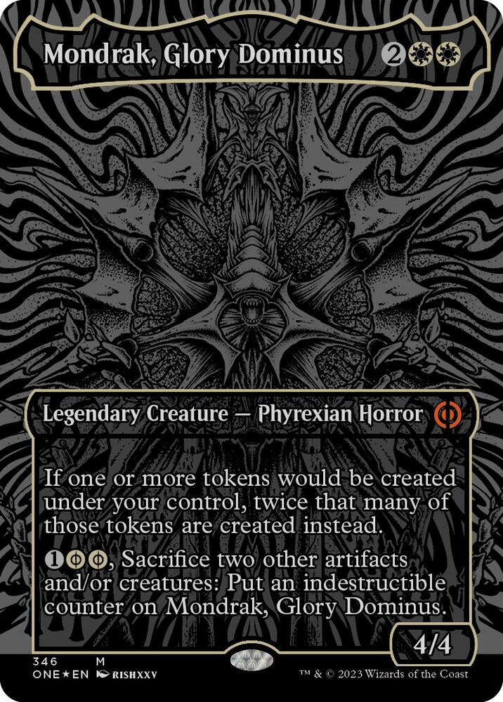 Mondrak, Glory Dominus (Oil Slick Raised Foil) 346 card from Phyrexia: All Will Be One