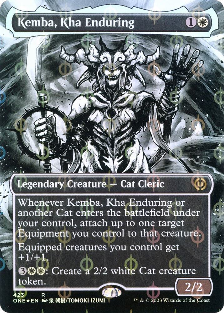 Kemba, Kha Enduring (Borderless) (Step-and-Compleat Foil) 423 card from Phyrexia: All Will Be One