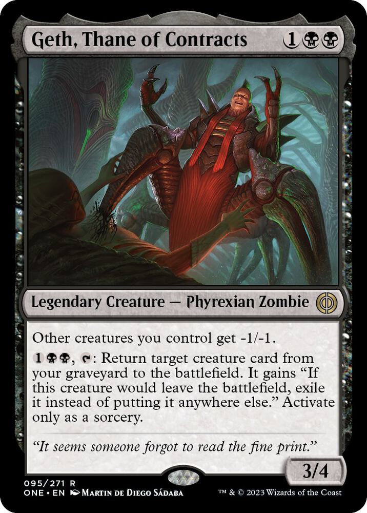 Geth, Thane of Contracts 95 card from Phyrexia: All Will Be One