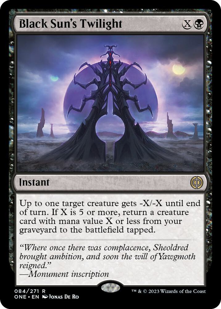 Black Sun's Twilight 84 card from Phyrexia: All Will Be One