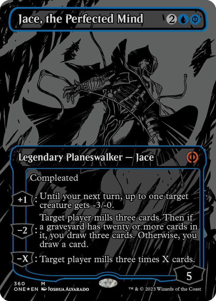Jace, the Perfected Mind (Oil Slick Raised Foil) 360 card from Phyrexia: All Will Be One