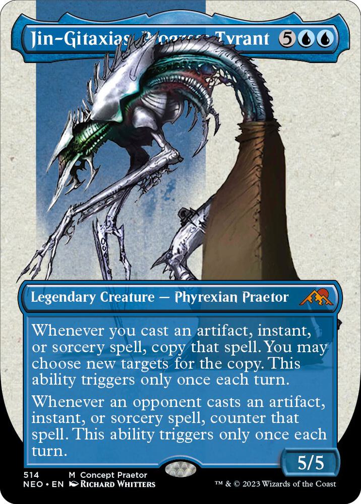 Jin-Gitaxias, Progress Tyrant (Concept Praetor) (Step-And-Compleat Foil) 514 card from Phyrexia: All Will Be One