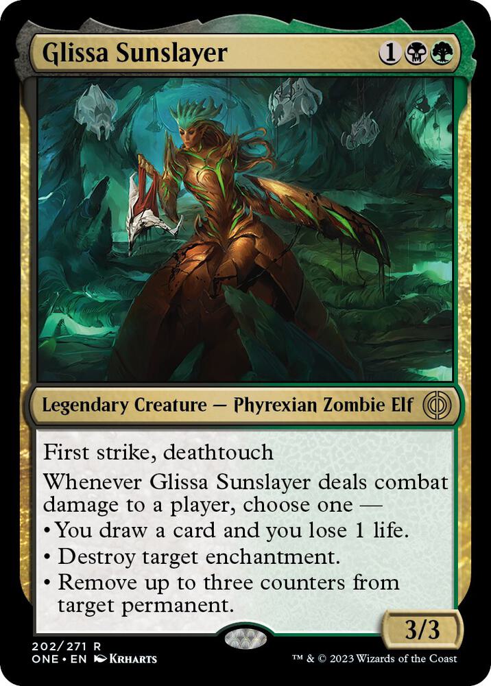 Glissa Sunslayer 202 card from Phyrexia: All Will Be One