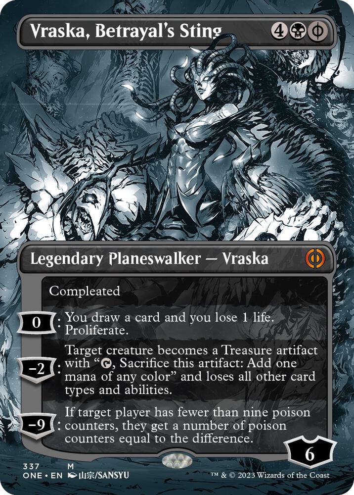 Vraska, Betrayal's Sting (Borderless) 337 card from Phyrexia: All Will Be One