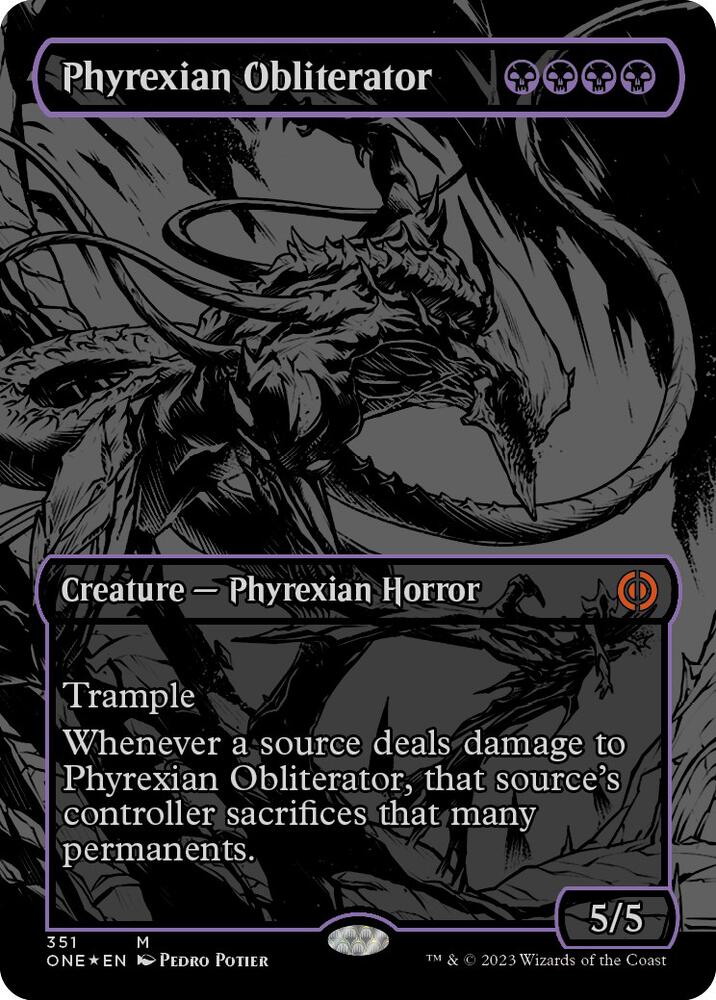 Phyrexian Obliterator (Oil Slick Raised Foil) 351 card from Phyrexia: All Will Be One