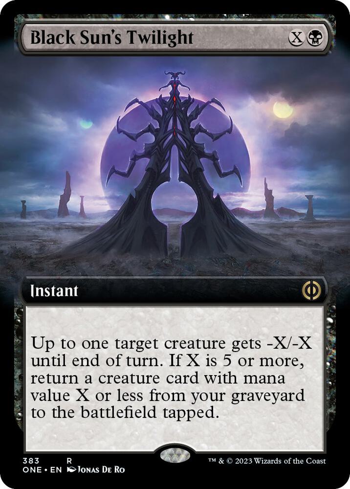 Black Sun's Twilight (Extended Art) 383 card from Phyrexia: All Will Be One