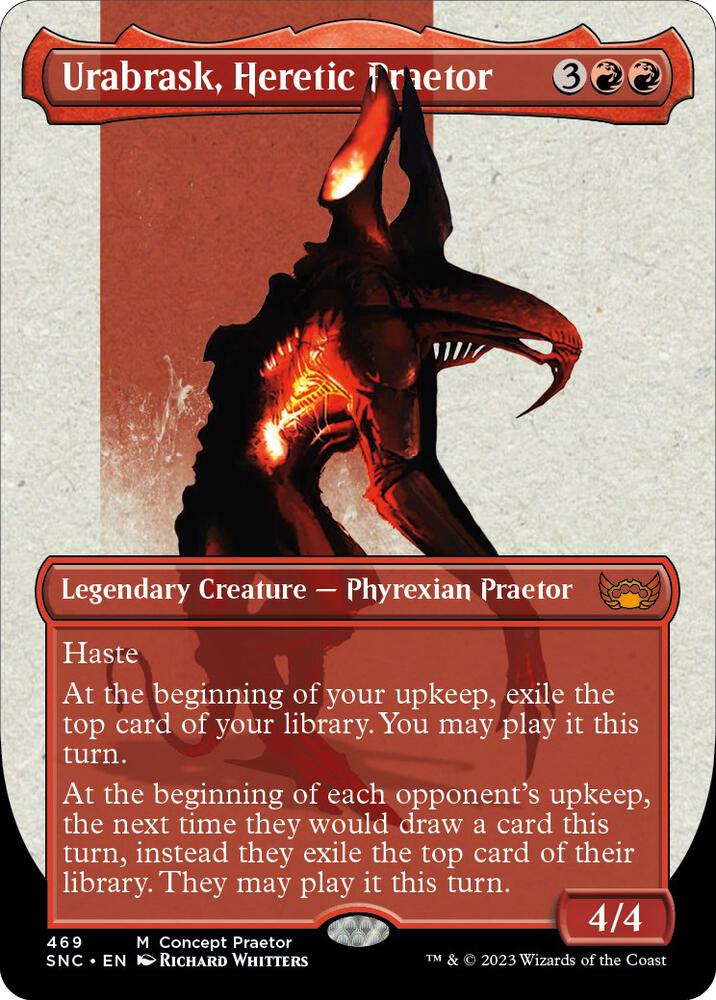 Urabrask, Heretic Praetor (Concept Praetor) (Step-And-Compleat Foil) 469 card from Phyrexia: All Will Be One