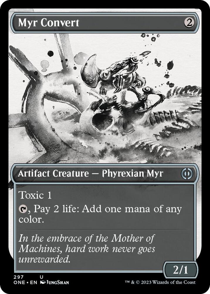 Myr Convert (Showcase) 297 card from Phyrexia: All Will Be One