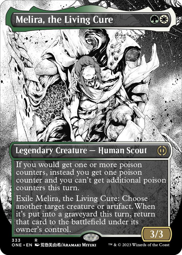 Melira, the Living Cure (Borderless) 333 card from Phyrexia: All Will Be One