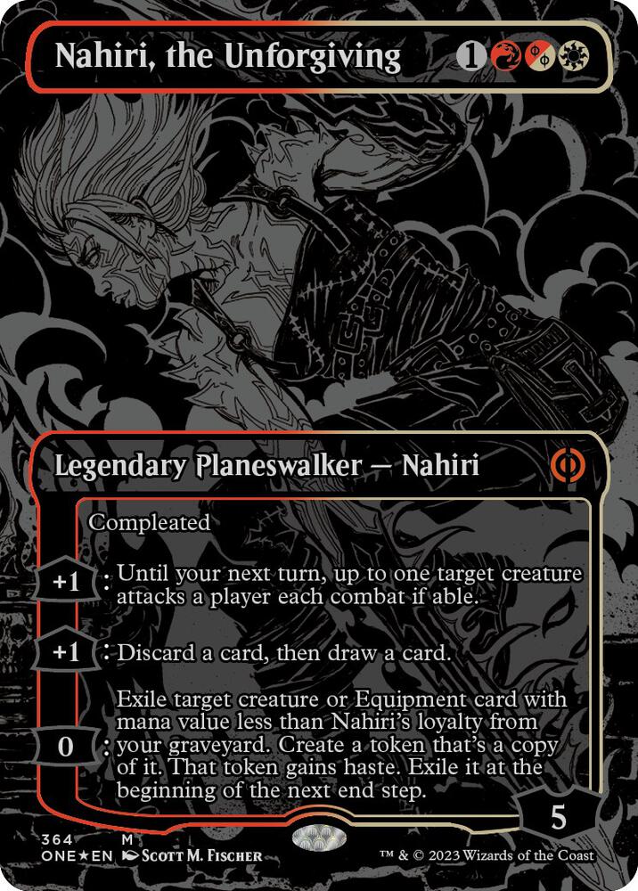 Nahiri, the Unforgiving (Oil Slick Raised Foil) 364 card from Phyrexia: All Will Be One