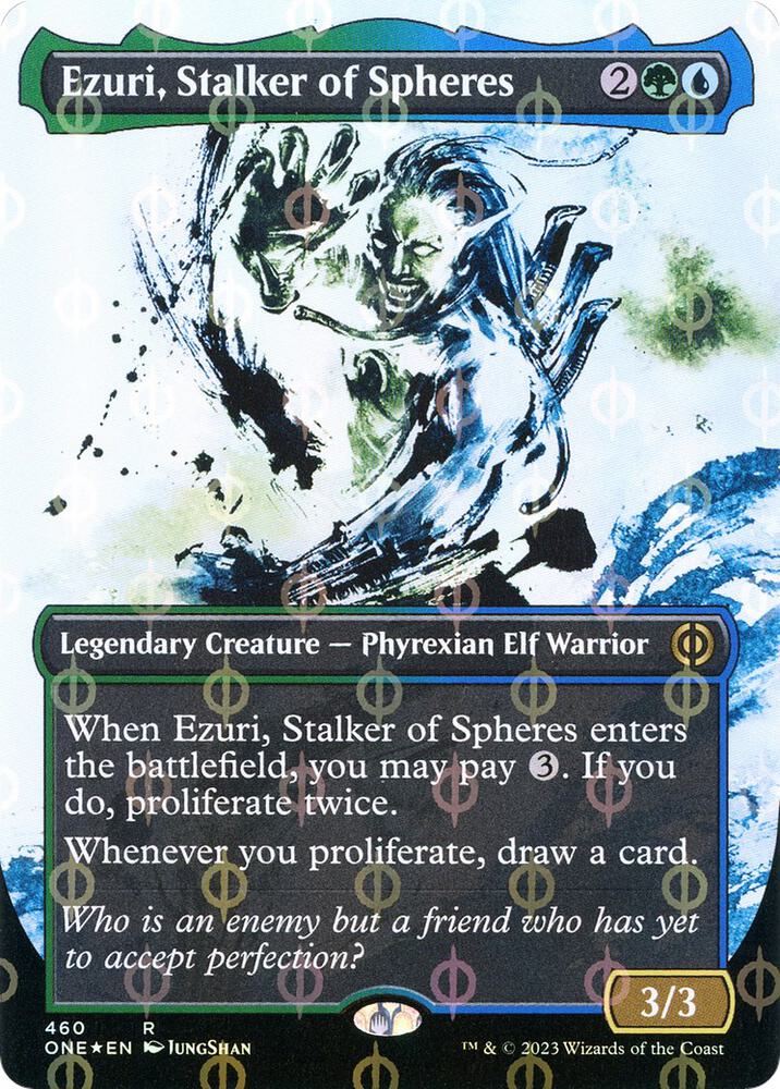 Ezuri, Stalker of Spheres (Showcase) (Step-and-Compleat Foil) 460 card from Phyrexia: All Will Be One