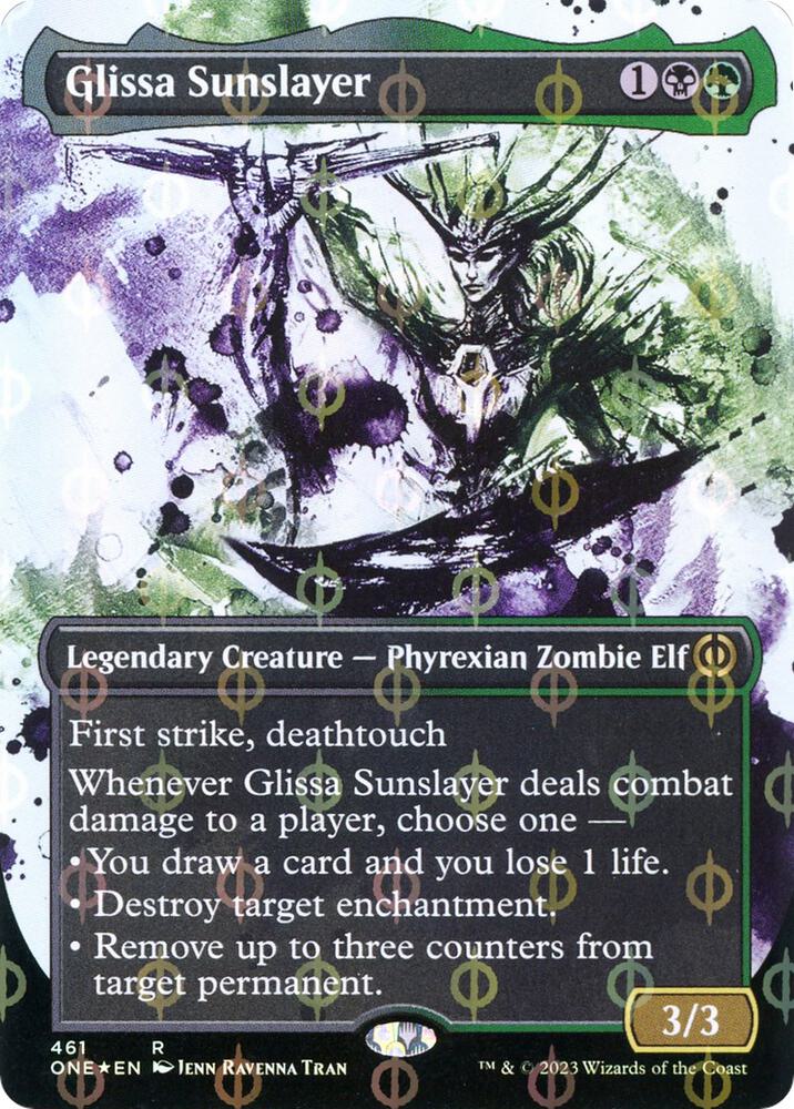 Glissa Sunslayer (Showcase) (Step-and-Compleat Foil) 461 card from Phyrexia: All Will Be One