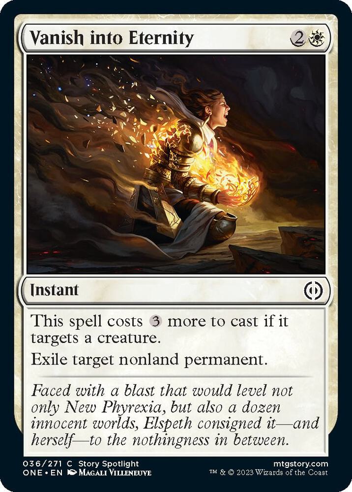 Vanish into Eternity 36 card from Phyrexia: All Will Be One