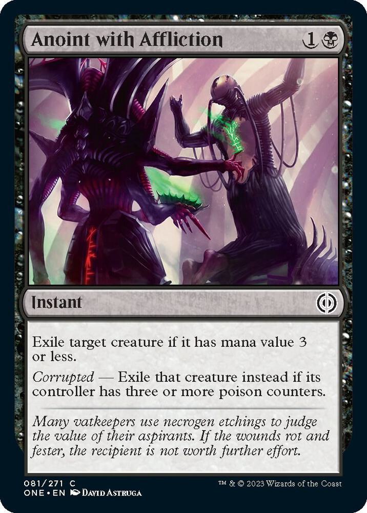 Anoint with Affliction 81 card from Phyrexia: All Will Be One