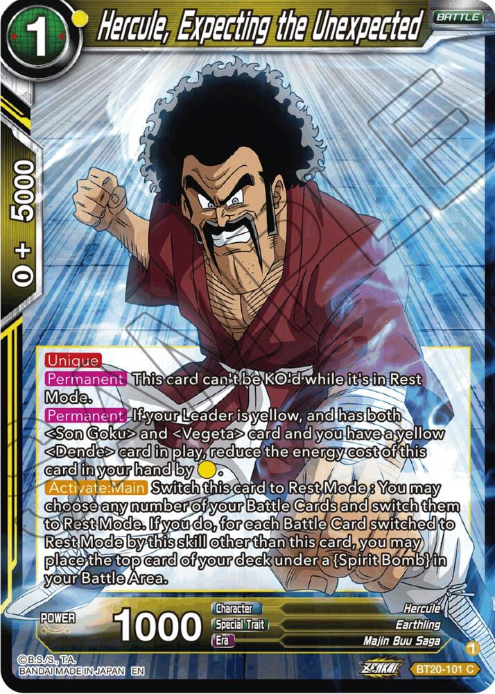 Hercule, Expecting the Unexpected BT20-101 card from Power Absorbed