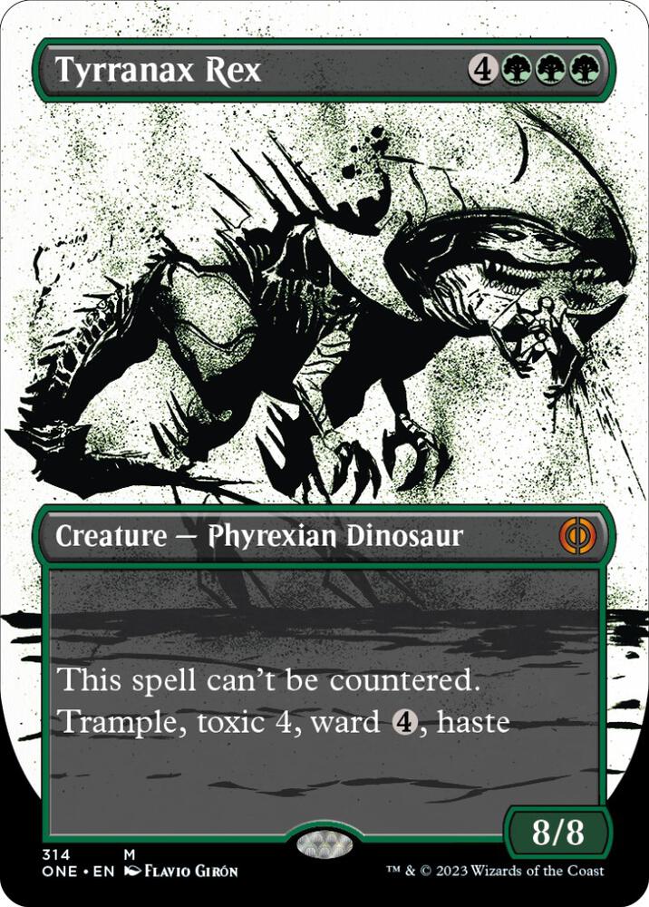 Tyrranax Rex (Showcase) 314 card from Phyrexia: All Will Be One