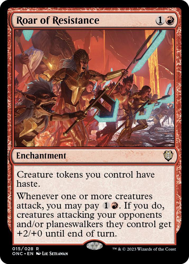 Roar of Resistance 15 card from Commander: Phyrexia: All Will Be One