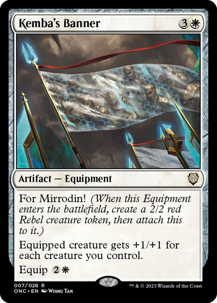 Kemba's Banner 7 card from Commander: Phyrexia: All Will Be One
