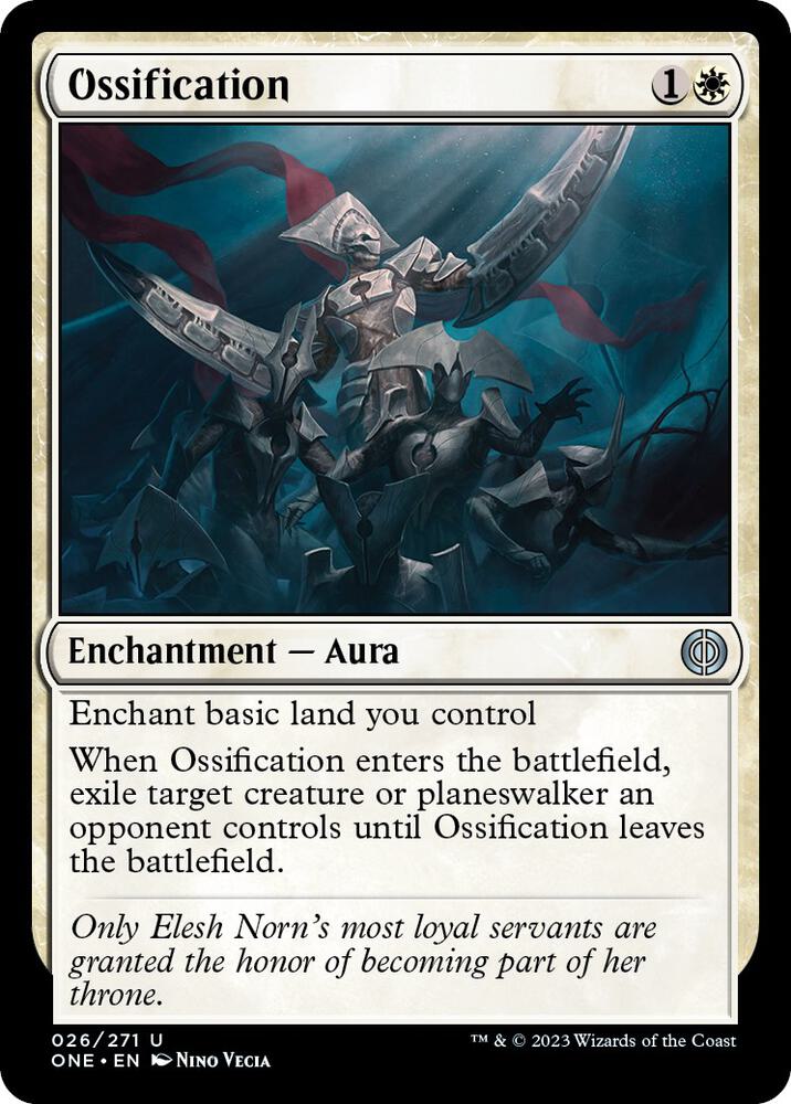 Ossification 26 card from Phyrexia: All Will Be One