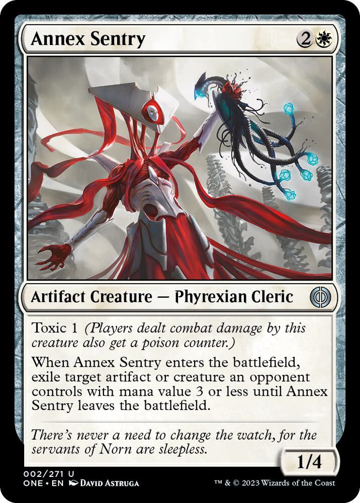 Annex Sentry 2 card from Phyrexia: All Will Be One