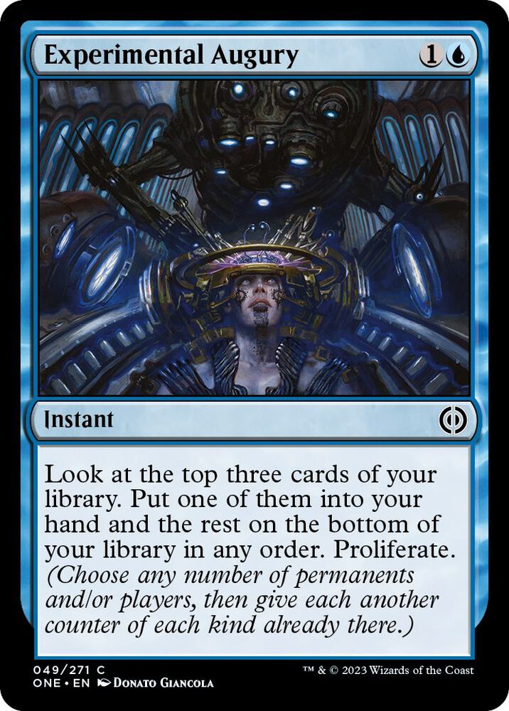 Experimental Augury 49 card from Phyrexia: All Will Be One