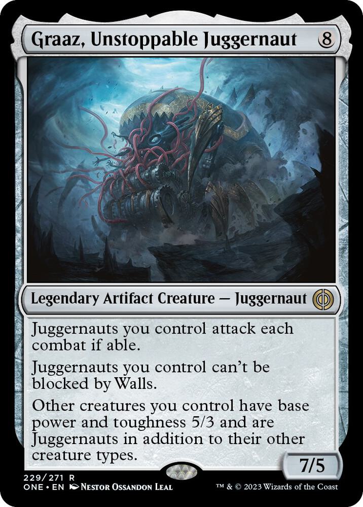 Graaz, Unstoppable Juggernaut 229 card from Phyrexia: All Will Be One