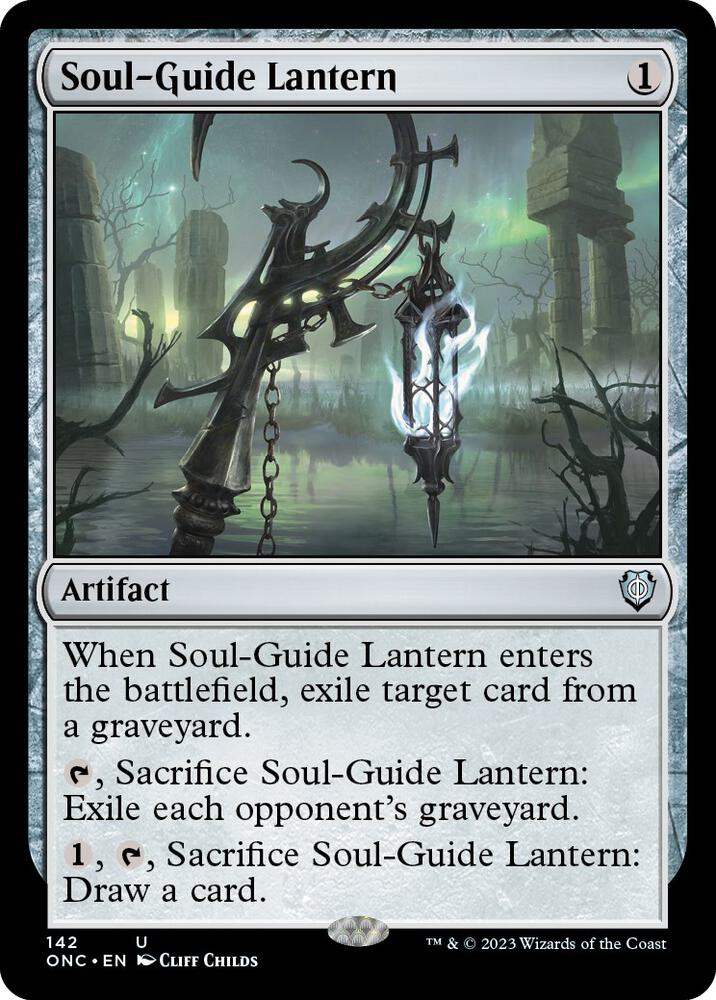 Soul-Guide Lantern 142 card from Commander: Phyrexia: All Will Be One