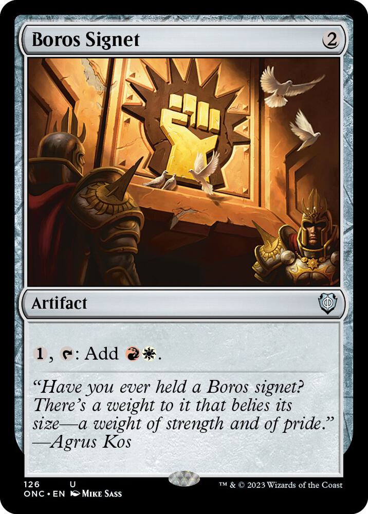 Boros Signet 126 card from Commander: Phyrexia: All Will Be One