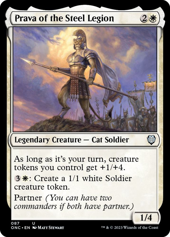 Prava of the Steel Legion 87 card from Commander: Phyrexia: All Will Be One