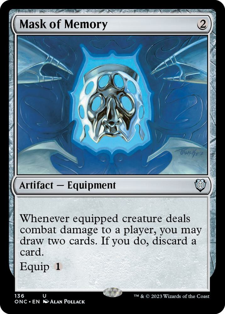 Mask of Memory 136 card from Commander: Phyrexia: All Will Be One