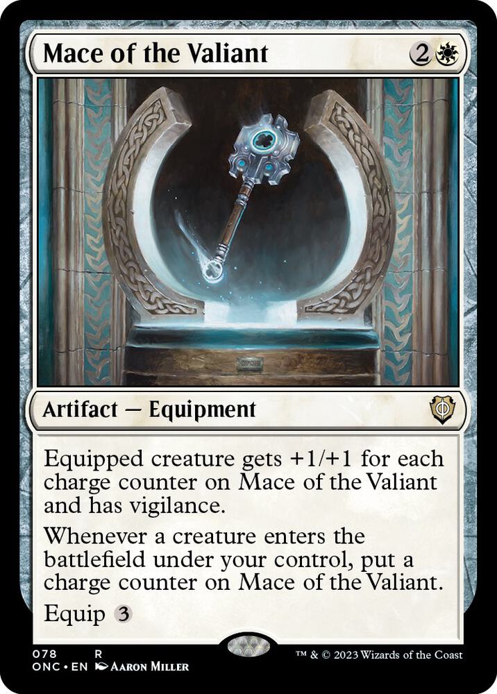 Mace of the Valiant 78 card from Commander: Phyrexia: All Will Be One