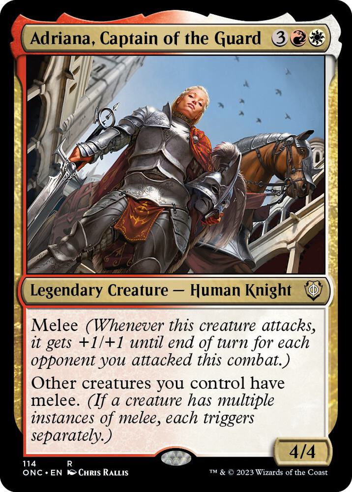 Adriana, Captain of the Guard 114 card from Commander: Phyrexia: All Will Be One