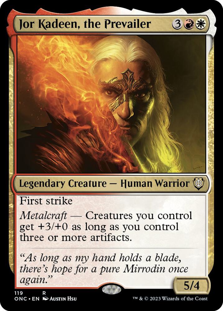 Jor Kadeen, the Prevailer 119 card from Commander: Phyrexia: All Will Be One