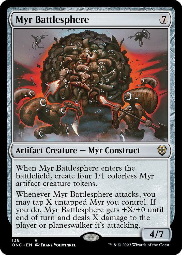 Myr Battlesphere 138 card from Commander: Phyrexia: All Will Be One