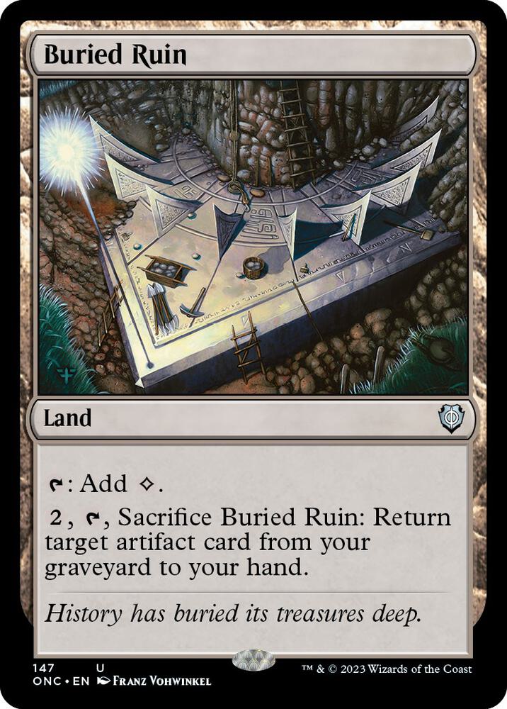 Buried Ruin 147 card from Commander: Phyrexia: All Will Be One